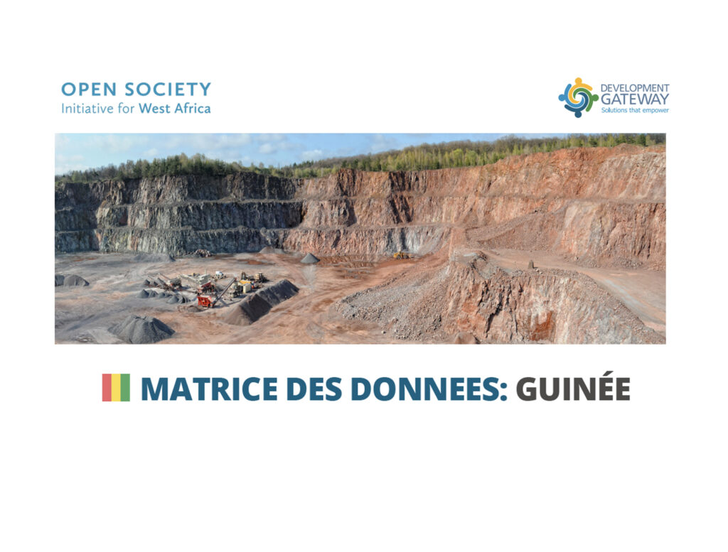 MATRICE DES DONNEES: GUINÉE