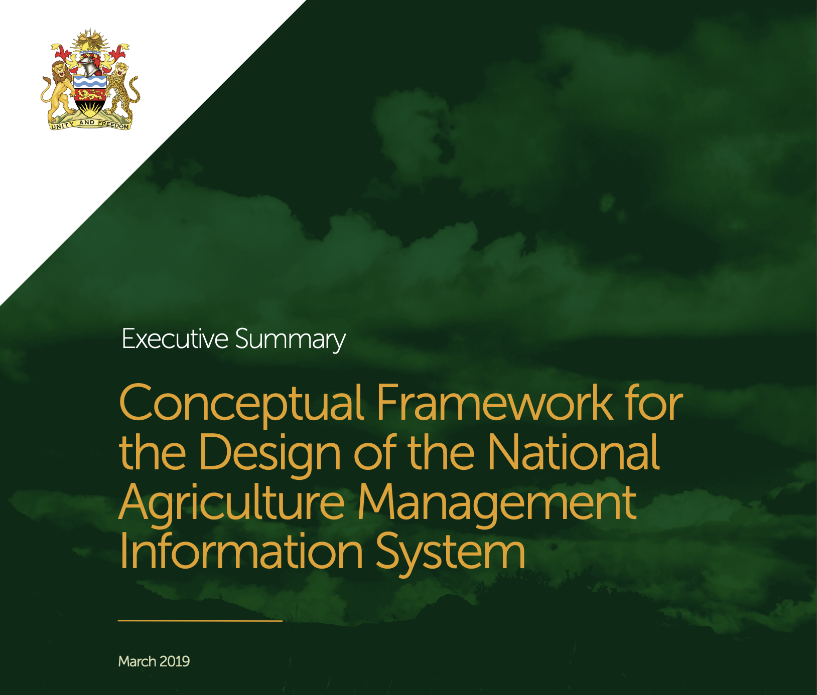 National Agriculture Management Information System (NAMIS) Executive Summary