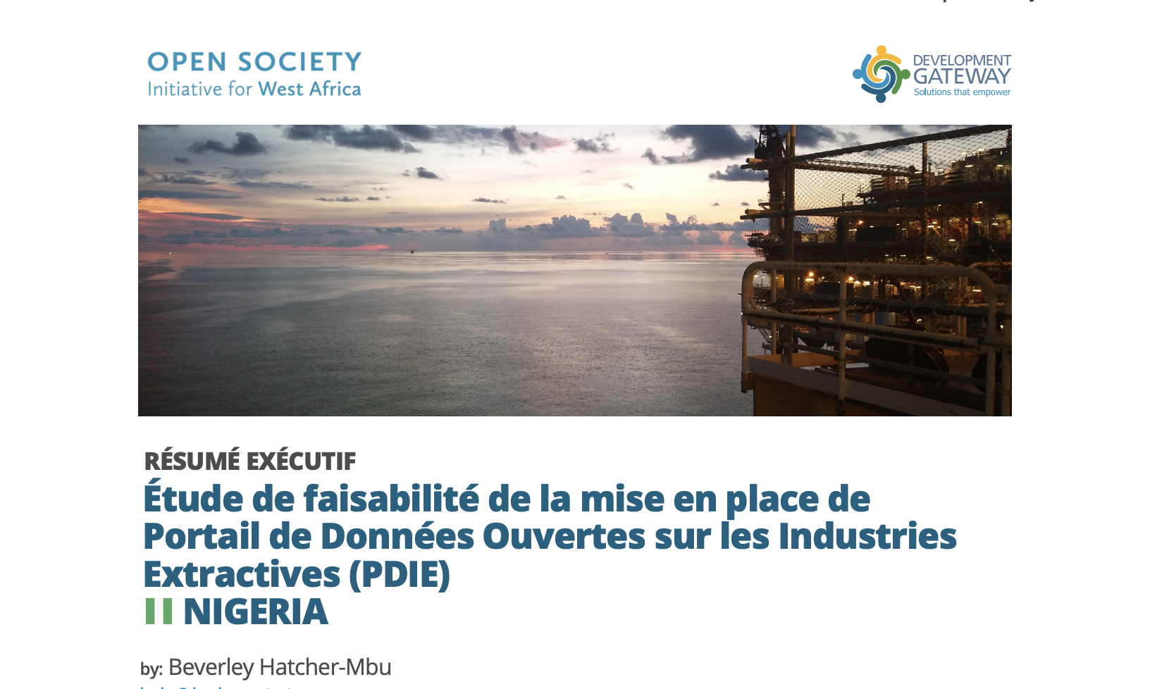 Nigeria - Résumé Exécutif (Français)